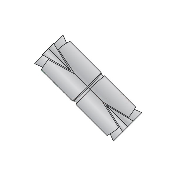 Newport Fasteners Double Lag Shield, 1/4" Dia, Alloy Steel Zinc Plated, 50 PK 496105 - main